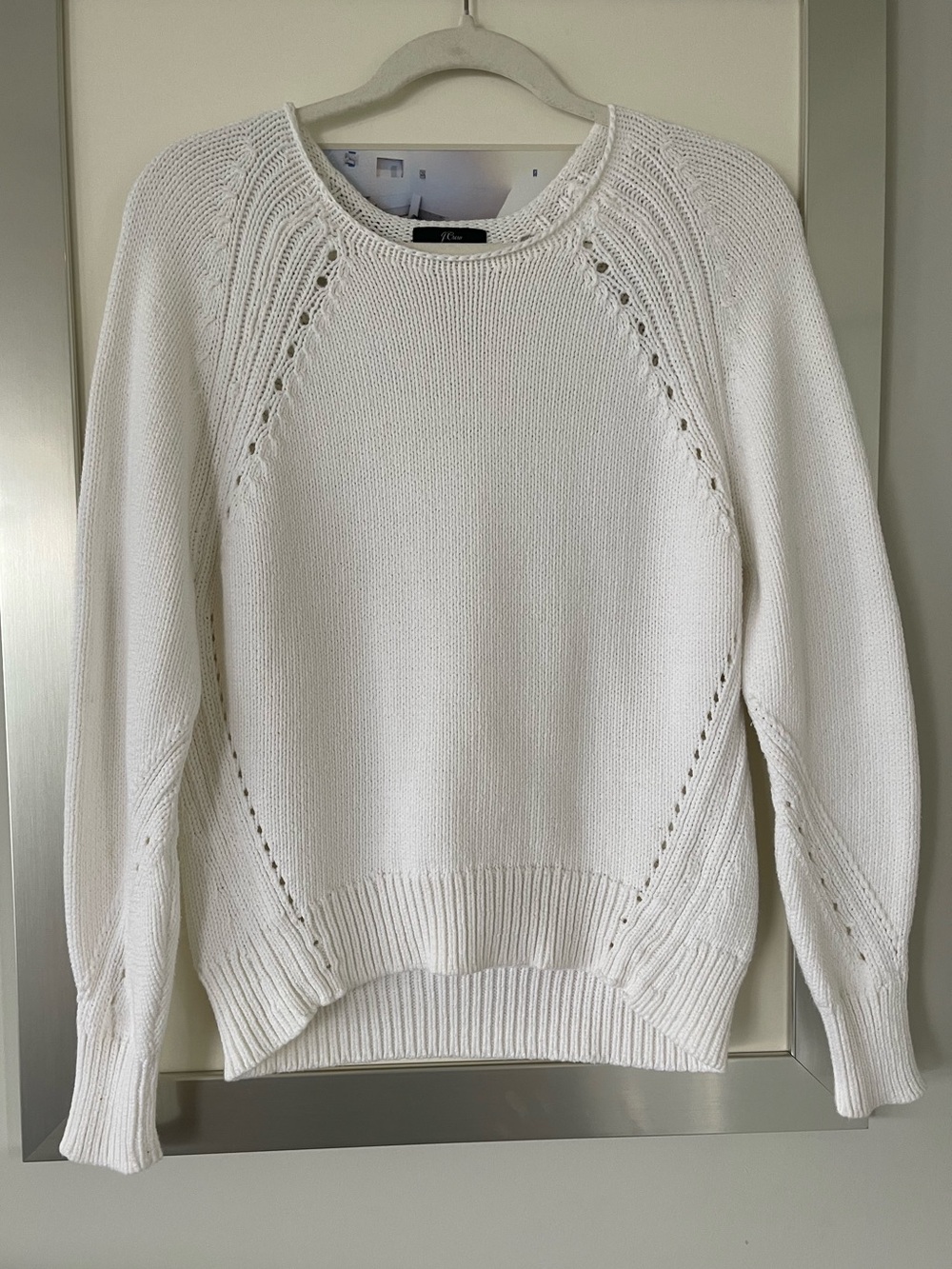 J.Crew roll neck summer sweater in white